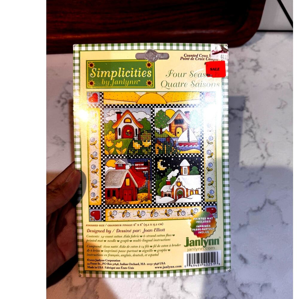 Simplicities by Janlynn Four Seasons  counted cross stitch kit 2002 vintage